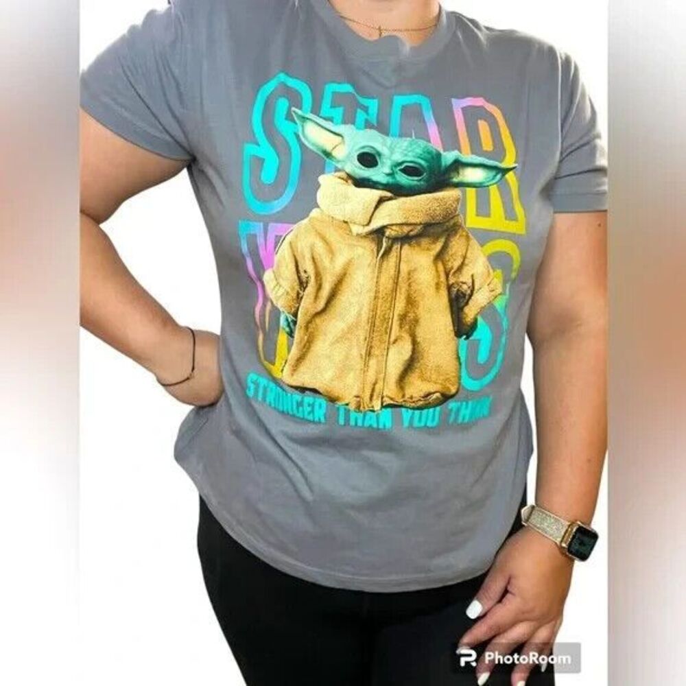 Star Wars Gray Yoda Short Sleeve T-Shirt Size XL